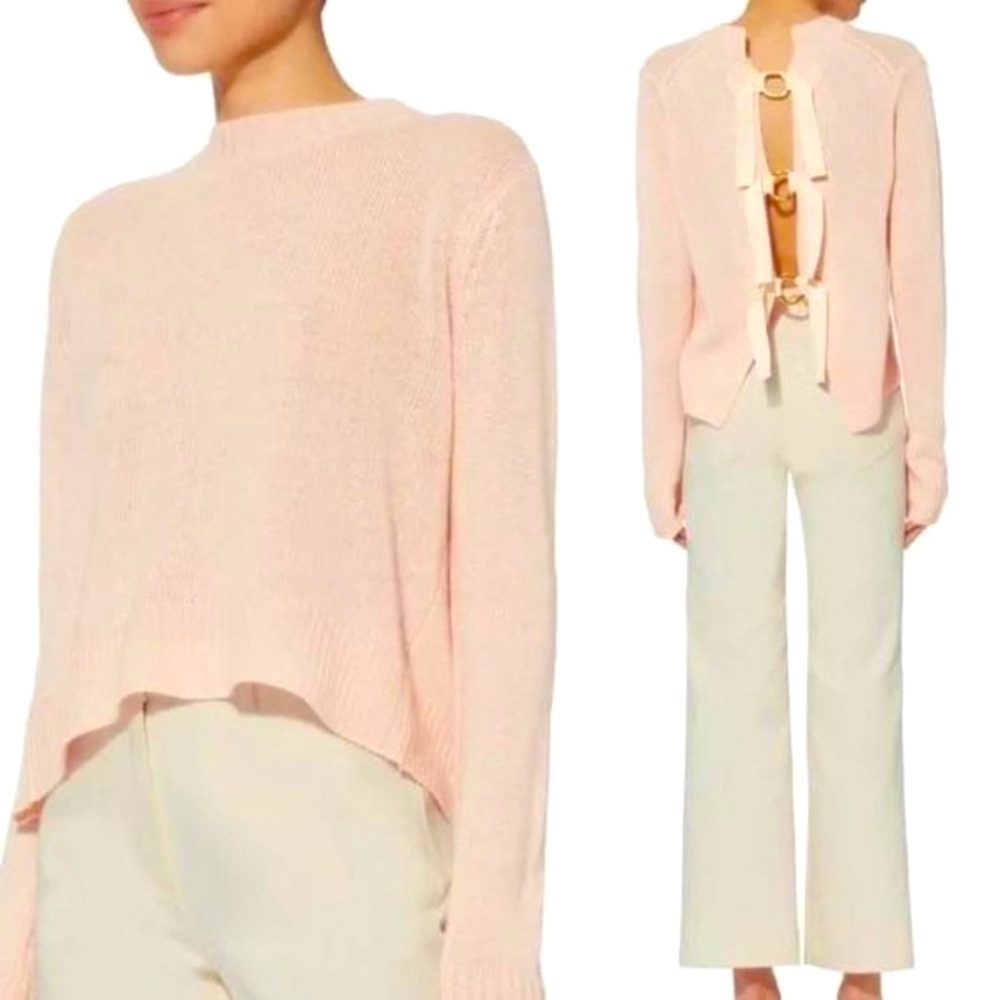 DEREK LAM 10 Crosby Cashmere Tie Back Sweater 🔹 Size XS